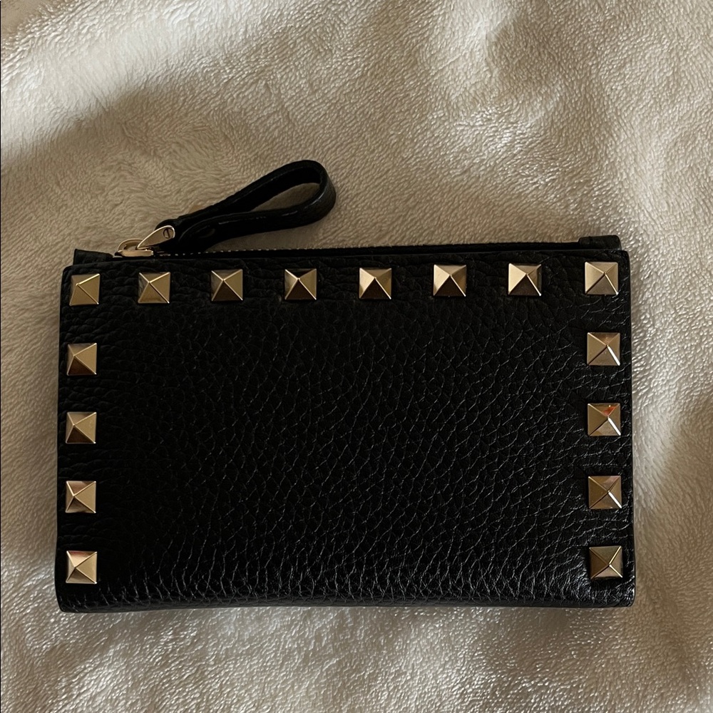 Valentino black studded wallet. New with tags, never used.